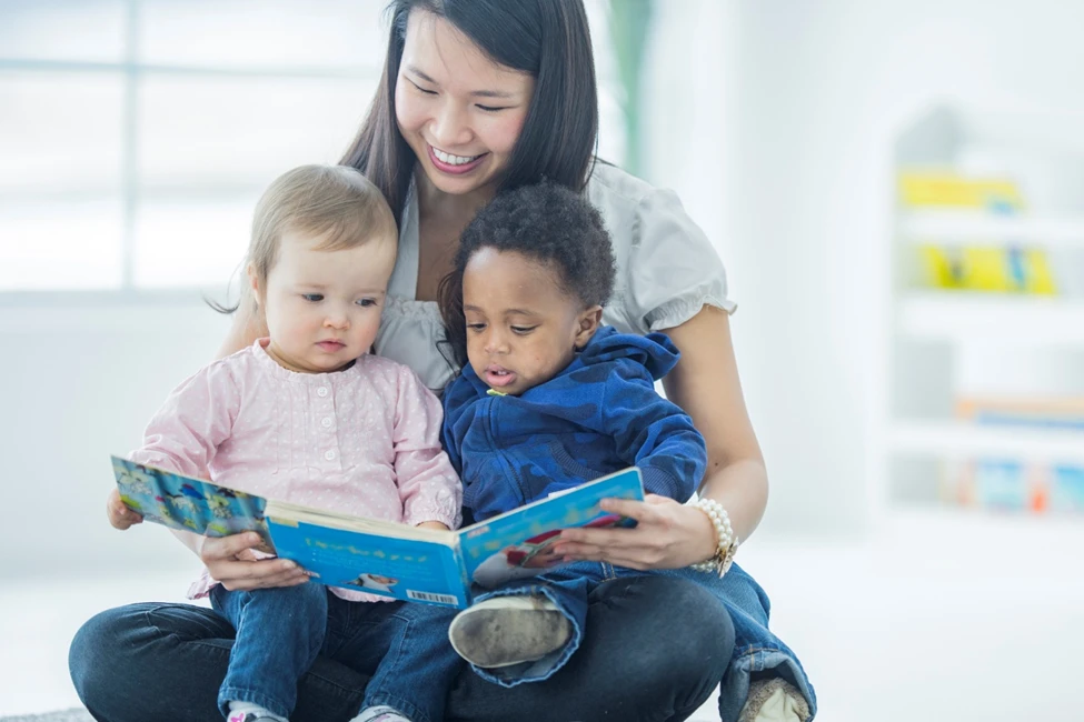 Reading stories to children